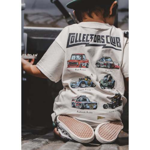 Car Collectors Club Graphic Tee for Boys in Beige