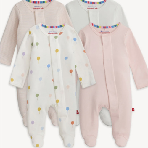 Magnetic 4-Pack Footie NB