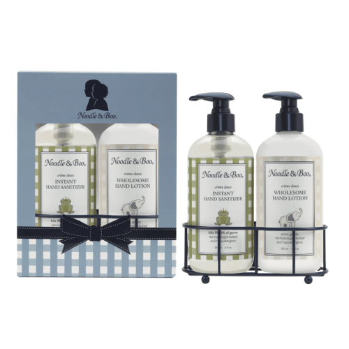 Hand Sanitizer & Lotion Caddy Set – Noodle & Boo