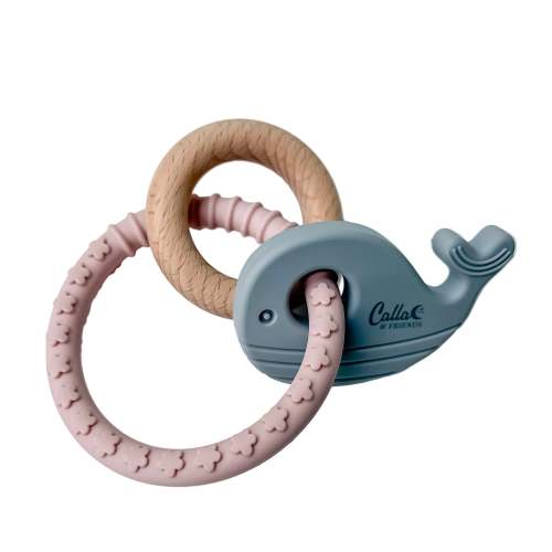 Whale Silicone & Beechwood Teether