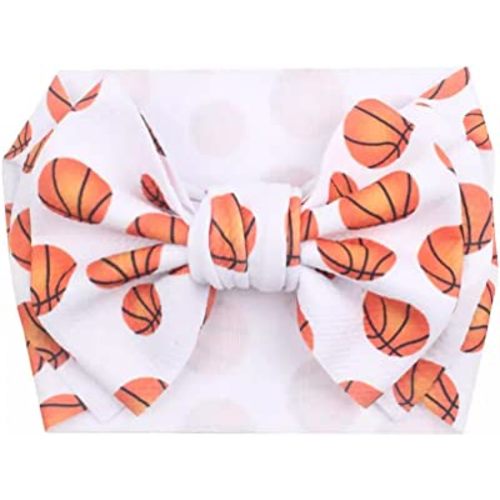 J&J Boutiques Basketball 7" Bow Headwrap - Baby Girls upto 4 years