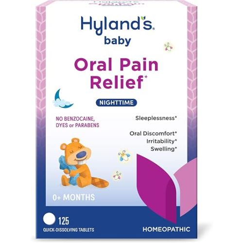 Hyland's Baby Oral Pain Relief Tablets for Nighttime Gum Discomfort, 125ct