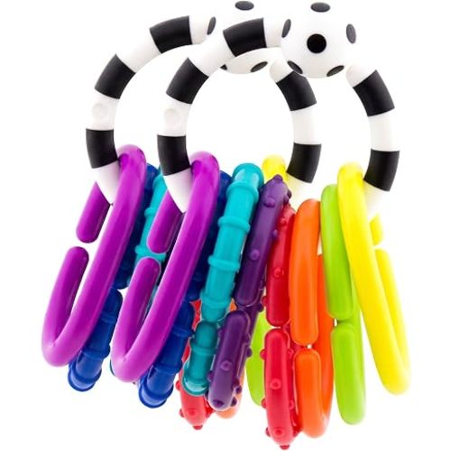 Sassy Ring O Links, Links for Stroller or Carrier Seat, 0+ Months, 9 Piece Set (Pack of 2)