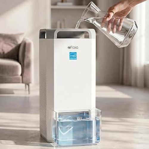 Afloia Humidifier for Bedroom & Large Room – Mist Free Evaporative Humidifier and Air Purifier in One with 4-Way Airflow, Top Fill Design, Quiet Sleep Mode, Up to 20H Runtime, Auto Humidity Control