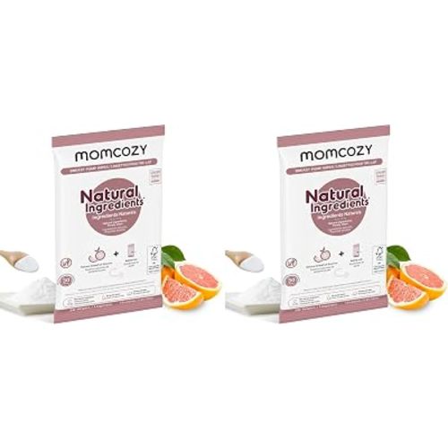 Momcozy Natural Breast Pump Wipes for Parts Cleaning On-The-go, 30 Count, Flash Clean & Resealable (Pack of 2)