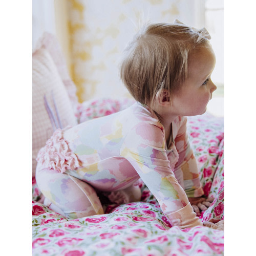 Scalloped Cloud Layette - Cotton Candy Splash