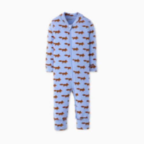 Hanna Andersson Baby 2-Way Zip Sleeper in HannaSoft - Foxy, 0-3 M