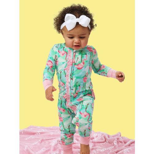 Convertible Ruffle One Piece Pajama, Bamboo Viscose