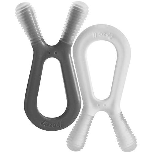 ZoLi Grey and White Bunny Teethers – New Baby New Paltz