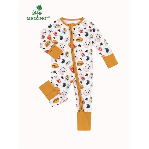 baby's cartoon cow hamburger pattern bamboo fiber - Temu