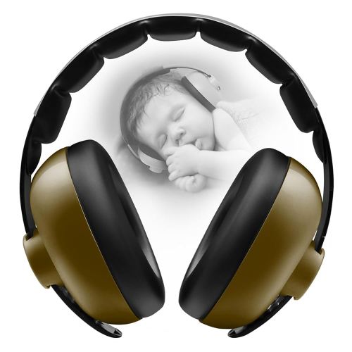 Baby Headphones - Infant Ear Protection for Babies | Baby Earmuffs Noise Cancelling Headphones 3-36 Months - Army Green