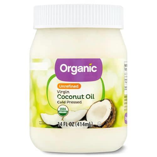 Organic Unrefined Virgin Coconut Oil with No Artificial Flavors or Preservatives (14 Fl Oz)