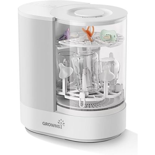 Baby Bottle Washer Pro, Sterilizer & Dryer for Easy Cleaning - Bottle Washing Machine for All Bottles, Pump Parts & Baby Gear - Save Time & Effort, Gray