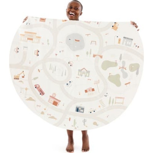 Commons Print Round Leather Play Mat
