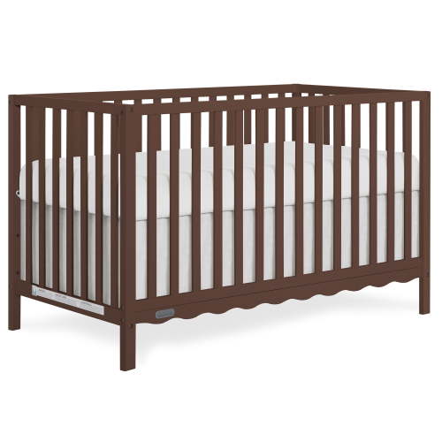 Dream On Me Synergy Wave 5-in-1 Convertible Crib, Walnut