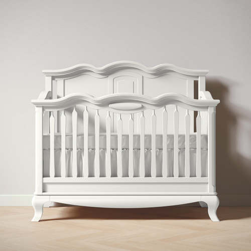 Cleopatra Convertible Crib / Solid Back by Romina Furniture | Solid Wood