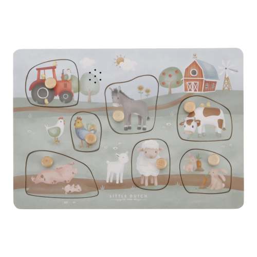 Little Dutch Wooden Sound Puzzle - Little Farm – Scandiborn