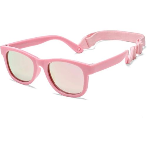 AZorb Polarized Sunglasses for Baby with Strap 100% UV Protection Shades for Toddler Age 0-24 Months