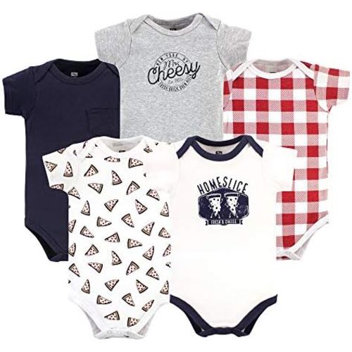 Hudson Baby Unisex Baby Cotton Bodysuits 5-pack