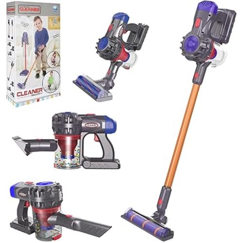 Kids Cleaning Toy Set ， 4-in-1 Kids Vacuum That Really Works, Cordless Vacuum Interactive & Officially Licensed Toy Joyanksd Vacuum for Children Aged 3+ Realistic Role-Play Fun