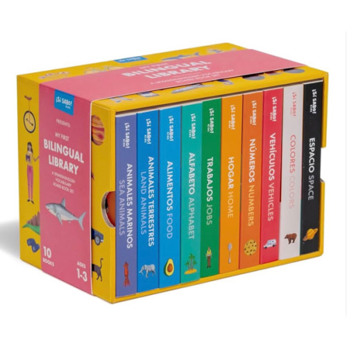 My First Bilingual Library: A Spanish-English Vocabulary Board Book Set of Colors, Numbers, Animals, ABCs, and More (Si Sabo Bilingual Books for Kids)
