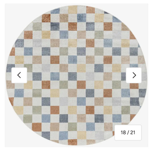 Alie Colorful Checkered Washable Rug | Colorful Checkered Rug