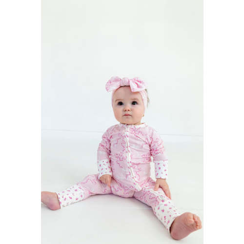 Cora Floral Bow Zipper Romper