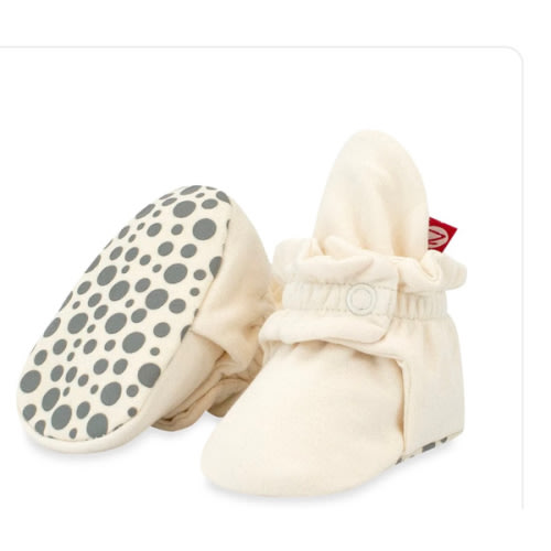 Organic Cotton Gripper Baby Booties - Cream – Zutano
