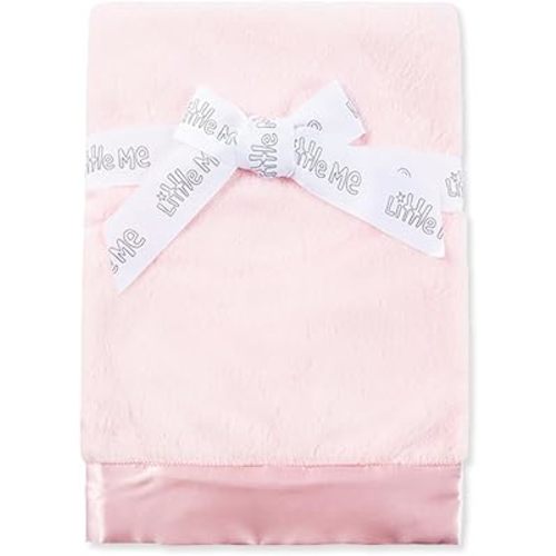 Little Me Blankets for Baby, Plush Swaddling Receiving Blanket, 30 x 27 Inches