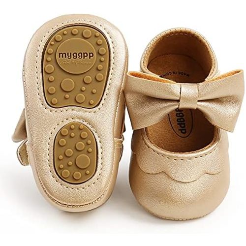 Baby Shoes Mary Jane Flats Non Slip Soft Sole Infant Toddler Sneakers First Walkers Party Christmas Dress Shoes