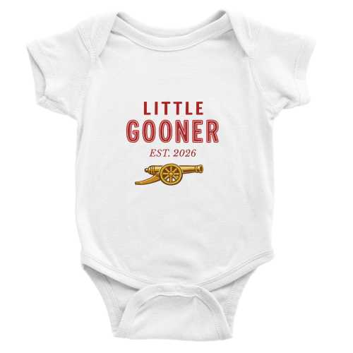 Arsenal Baby Short Sleeve Bodysuit Baby Grow Onesie 2026 (6M/12M/18M)