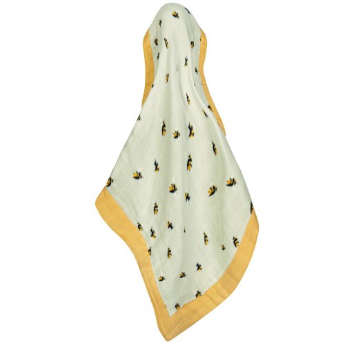 Bumblebee Mini Lovey Muslin Security Blanket | Milkbarn Kids® | Organic Baby Clothes & Accessories