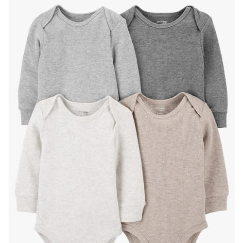 Simple Joys by Carter's Baby 4-Pack Long-Sleeve Thermal Bodysuit
