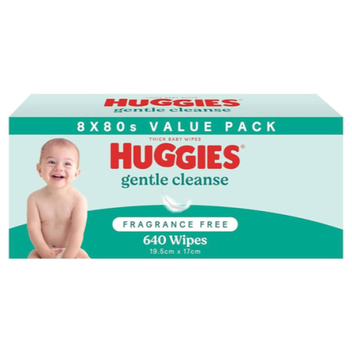 Huggies Gentle Cleanse Baby Wipes Fragrance Free 640 Pack (8 x 80 Pack) - Packaging May Vary : Amazon.com.au: Baby