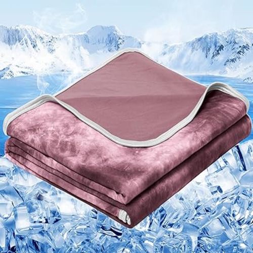 inhand Cooling Blanket Queen Size (90"x90"), Cooling Blankets for Hot Sleepers, Absorbs Heat to Keep Adults Cool for Summer Nights Sweats, Thin Cold Lightweight Blanket for Couch Bed, All Season Use