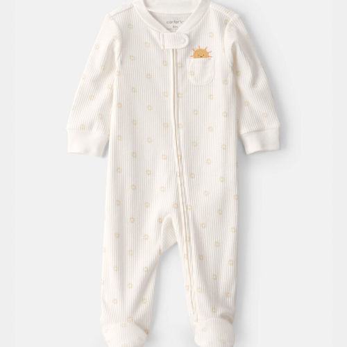 Baby Sunshine 2-Way Zip Sleeper - White | Carter’s Oshkosh Canada