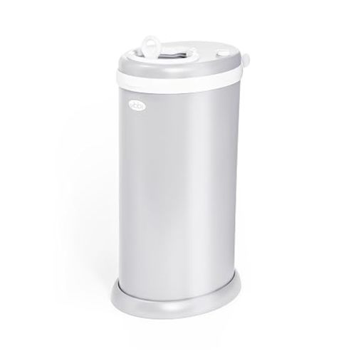 Ubbi Stainless Steel Diaper Pail, No Special Bags, Odor-Locking, Gray