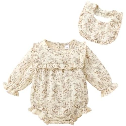Baby Girl Fall Clothes Long Sleeve Infant Romper Cute Newborn Outfits