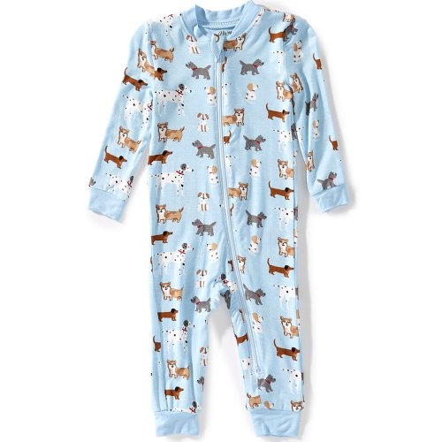 Little Me Baby Boys Bamboo Long-Sleeve Puppy-Printed Coverall