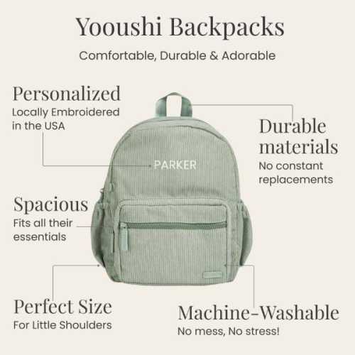 Personalized Toddler Backpack Custom Preschool Book School bag For kids Minimalist Daycare Bag With Baby Name|Boys & Girls Birthday Gift