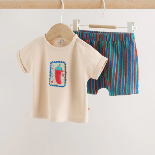 Buy Neutral Chilli Print Top and Shorts Baby Set (0mths-2yrs) from Next USA