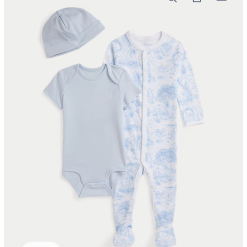 Toile Cotton 3-Piece Gift Set