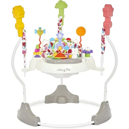 Dream On Me Zany 2-in-1 Activity and Center Bouncer in Elephant Print