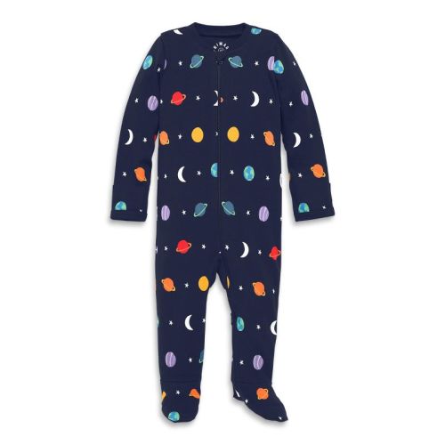 Primary Baby Organic Zip Footie in Rainbow Galaxy