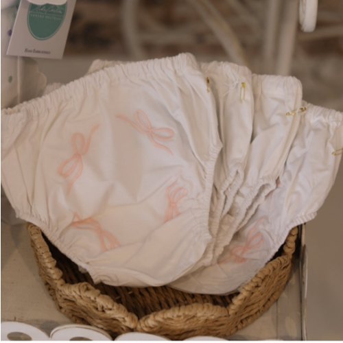 Pink Bows Diaper Cover