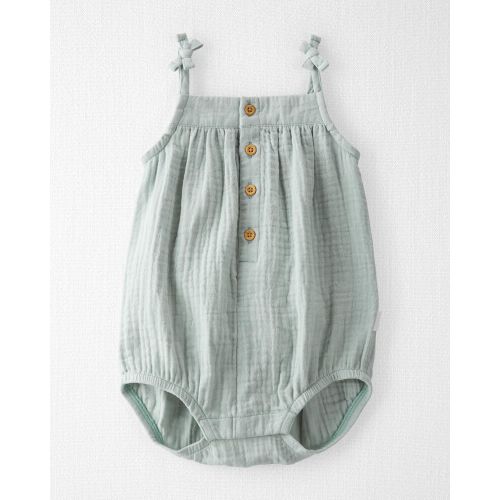 Baby Organic Cotton Gauze Bubble - 3M - Green