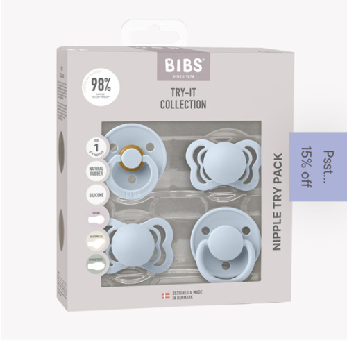 BIBS Baby Blue Try-It Collection: Ideal Pacifier Set – Bibsworld store US