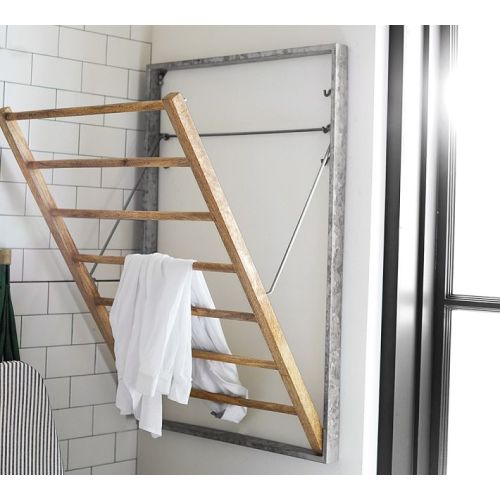Galvanized Wall-Mount Laundry Drying Rack