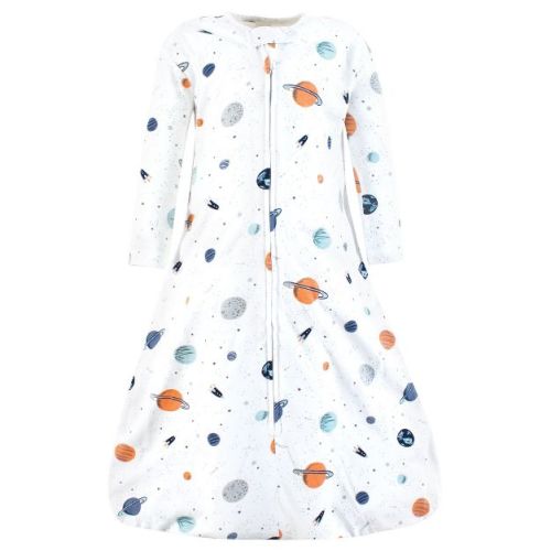 Hudson Baby Long Sleeve Cotton Jersey Sleeping Bag, Sack, Blanket, Space, 0-6 Months