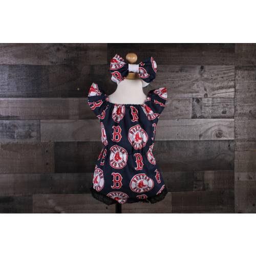 Baby Girl Rompers.  Red Sox Baby Romper.  Red Sox Romper. Baby Rompers. Girl Rompers. 100% Cotton. Boston Red Sox